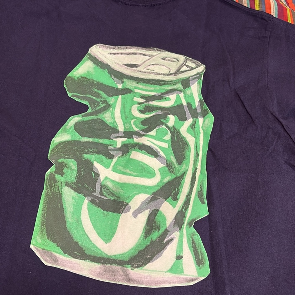 Sale Super rare Stussy Navy soda can Tee with Green Graphic size medium new - Picture 3 of 12